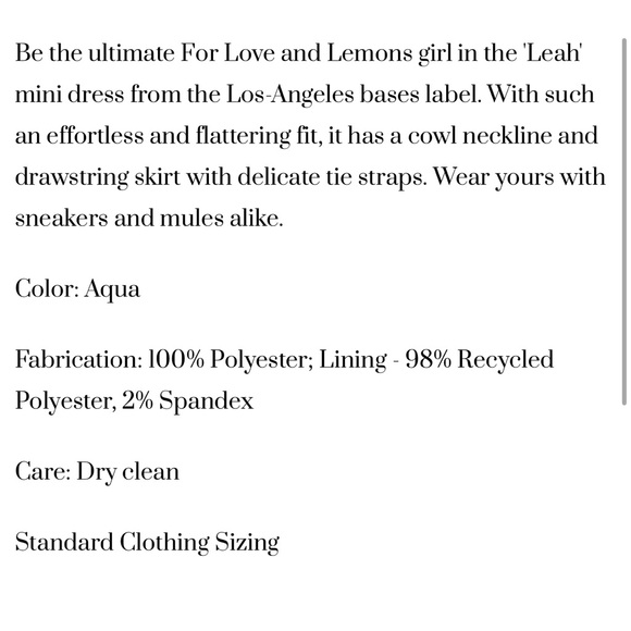 NWT For Love and Lemons Leah Mini Dress - Picture 8 of 10